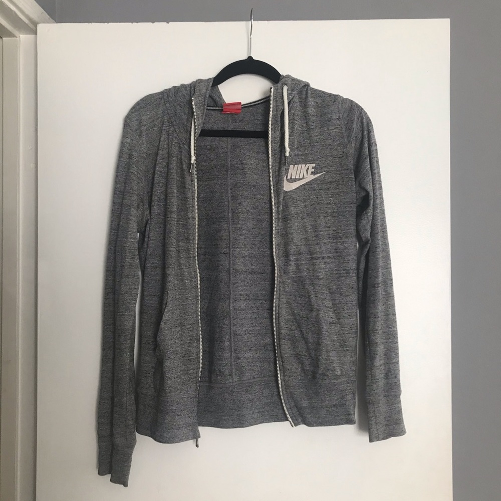 grey Nike zip up jacket